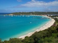 Scenic overlook of Sandy Ground, Anguilla. Easy to see why they deliberately brought us here for a photo op. Being on the leeward side this&#39;d be a very calm place to anchor for a few days.